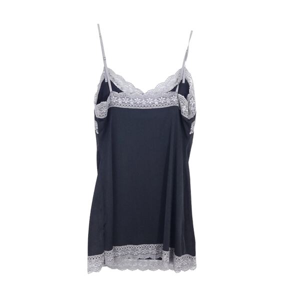 The Limited Y2K Going Out Top Medium Black Gray with Lace, Stretchy, Adj. Strap - Picture 3 of 5